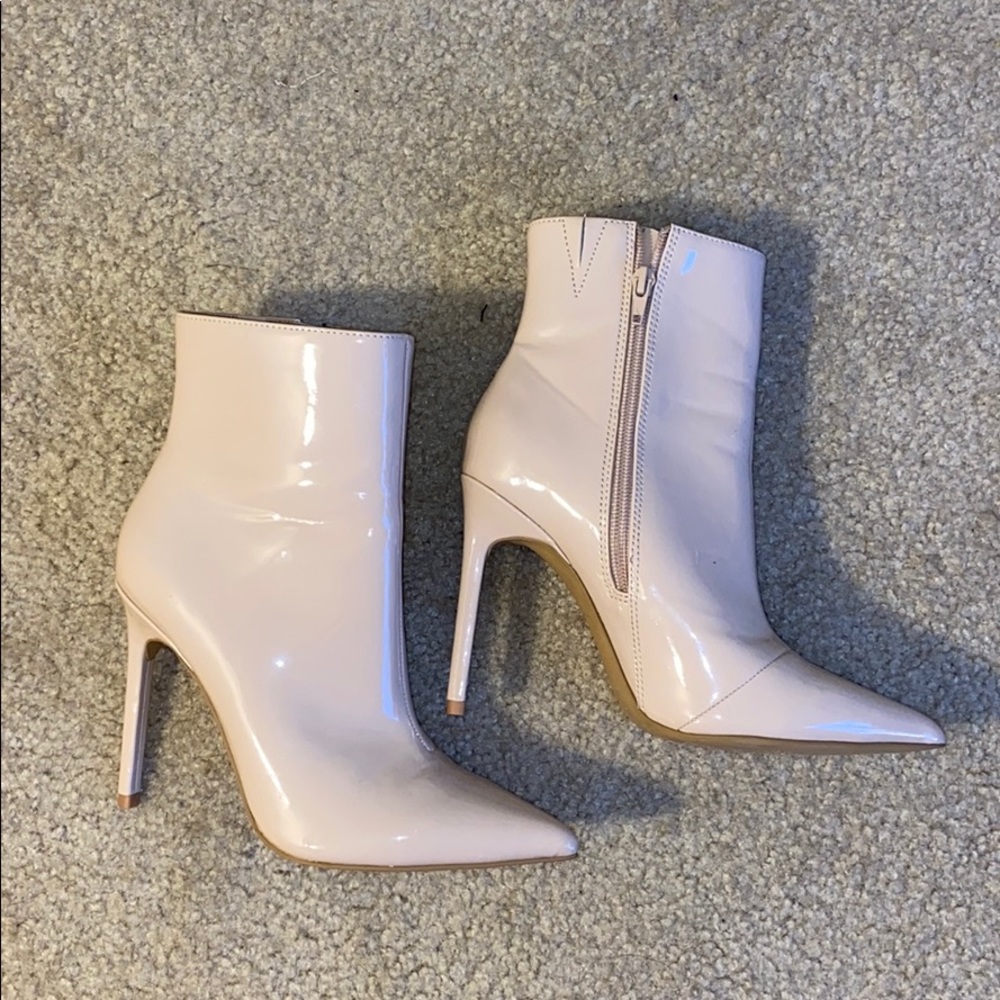 Nude Heeled Booties